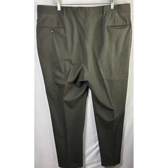 Hart Schaffner & Marx Parisian 43R Wool 2p Suit Gray Softly Tailored USA 38x29